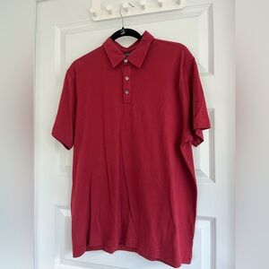 Banana Republic Pima cotton polo men’s burgundy short sleeve shirt